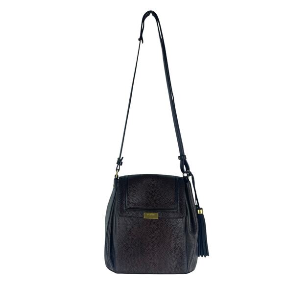 Brahmin Margo Tassel Flap Crossbody Bag Solid Chocolate Brown - Picture 9 of 9